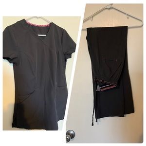 Grey heart soul scrub set